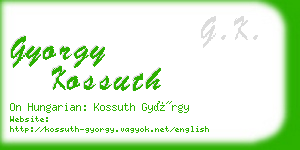 gyorgy kossuth business card